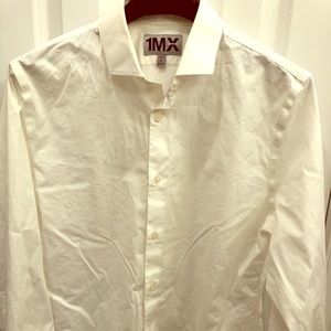 Express 1MX large white dress shirt
